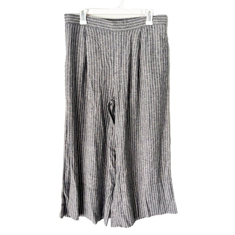 Banana Republic Linen Blend Striped Wide Leg Pants Size‎ Medium Coastal Capsule